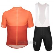 2018 Fahrradbekleidung POC Orange Trikot Kurzarm und Tragerhose