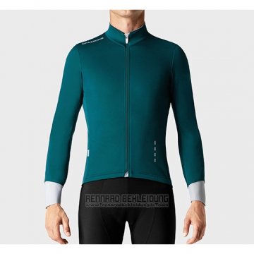 2019 Fahrradbekleidung La Passione Grun Wei Trikot Langarm und Tragerhose