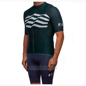 2019 Fahrradbekleidung Maap Flag Grun Wei Shwarz Trikot Kurzarm und Tragerhose