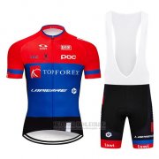 2019 Fahrradbekleidung Topforex Lapierre Rot Blau Trikot Kurzarm und Overall