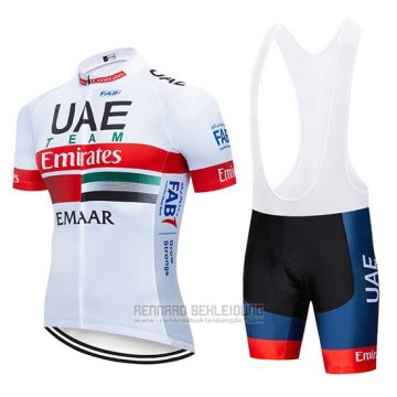 2019 Fahrradbekleidung UCI Weltmeister Uae Wei Rot Trikot Kurzarm und Tragerhose