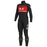 2020 Fahrradbekleidung ALE Rot Shwarz Trikot Langarm und Tragerhose(1)