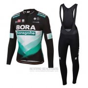2020 Fahrradbekleidung Bora-Hansgrone Blau Shwarz Trikot Kurzarm und Tragerhose