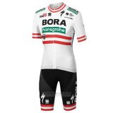 2020 Fahrradbekleidung Bora Champion Osterreich Trikot Kurzarm und Tragerhose