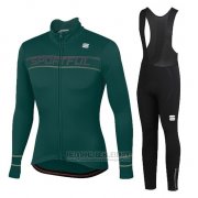 2020 Fahrradbekleidung Frau Sportful Grun Trikot Langarm und Tragerhose