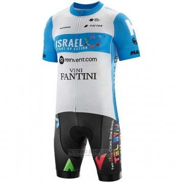 2020 Fahrradbekleidung Israel Cycling Academy Hellblau Wei Trikot Kurzarm und Tragerhose