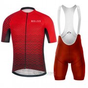 2020 Fahrradbekleidung NDLSS Rot Trikot Kurzarm und Tragerhose