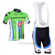 2013 Fahrradbekleidung Cannondale Champion Slowakische Republik Trikot Kurzarm und Tragerhose