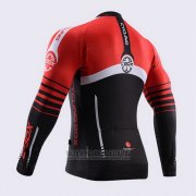 2015 Fahrradbekleidung Fox Cyclingbox Shwarz und Rot Trikot Langarm und Tragerhose