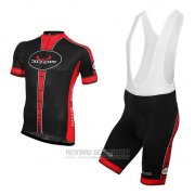 2016 Fahrradbekleidung Bobteam Shwarz Trikot Kurzarm und Tragerhose