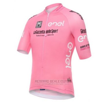 2016 Fahrradbekleidung Giro D'italien Fuchsie Trikot Kurzarm und Tragerhose