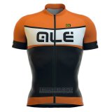 2017 Fahrradbekleidung ALE Formula 1.0 Ultimate Orange und Shwarz Trikot Kurzarm und Tragerhose