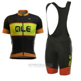 2017 Fahrradbekleidung ALE R-ev1 Master Orange Trikot Kurzarm und Tragerhose