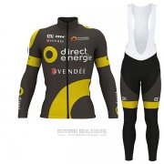 2017 Fahrradbekleidung Direct Energie Ml Vede Militare Trikot Langarm und Tragerhose