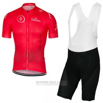 2017 Fahrradbekleidung Dubai Tour Tief Rot Trikot Kurzarm und Tragerhose