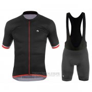 2017 Fahrradbekleidung Giordana Silver Line Shwarz Trikot Kurzarm und Tragerhose