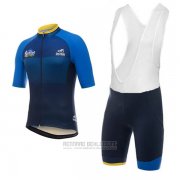 2017 Fahrradbekleidung Giro D'italien Dunkel Blau Trikot Kurzarm und Tragerhose