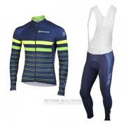 2017 Fahrradbekleidung Inverse Blau Trikot Langarm und Tragerhose