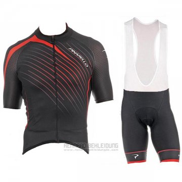 2017 Fahrradbekleidung Pinarello Shwarz und Rot Trikot Kurzarm und Tragerhose