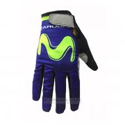 2017 Movistar Langfingerhandschuhe Radfahren