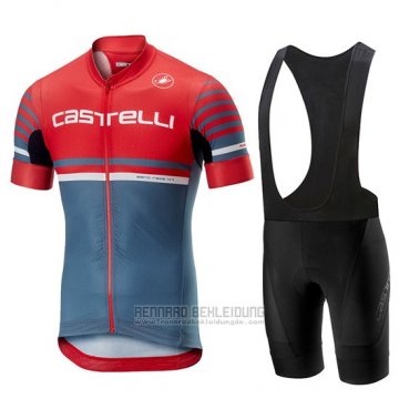 2019 Fahrradbekleidung Castelli Free Ar 4.1 Rot Grau Trikot Kurzarm und Overall