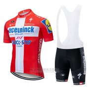 2019 Fahrradbekleidung Deceuninck Quick Step Champion Schweiz Trikot Kurzarm und Tragerhose