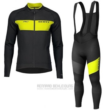 2019 Fahrradbekleidung Scott Rc Ff Gelb Shwarz Trikot Langarm und Tragerhose