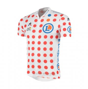 2019 Fahrradbekleidung Tour de France Wei Rot Trikot Kurzarm und Tragerhose(3)