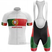 2020 Fahrradbekleidung Champion Portugal Wei Grun Rot Trikot Kurzarm und Tragerhose