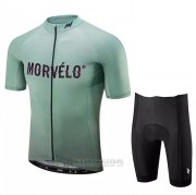 2020 Fahrradbekleidung Morvelo Grun Trikot Kurzarm und Tragerhose