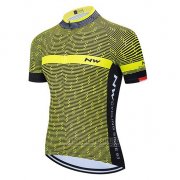 2020 Fahrradbekleidung Northwave Gelb Shwarz Wei Trikot Kurzarm und Tragerhose