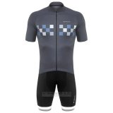 2020 Fahrradbekleidung de Marchi Grau Trikot Kurzarm und Tragerhose