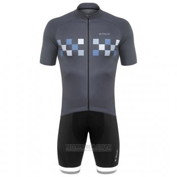2020 Fahrradbekleidung de Marchi Grau Trikot Kurzarm und Tragerhose