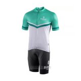 2021 Fahrradbekleidung Bianchi Wei Grun Trikot Kurzarm und Tragerhose