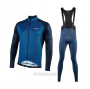 2021 Fahrradbekleidung Nalini Blau Trikot Langarm und Tragerhose