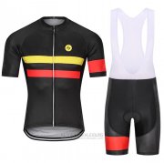 2021 Fahrradbekleidung Steep Rot Gelb Trikot Kurzarm und Tragerhose