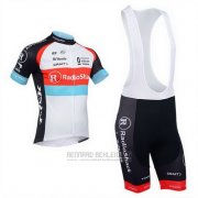 2013 Fahrradbekleidung Radioshack Wei und Shwarz Trikot Kurzarm und Tragerhose