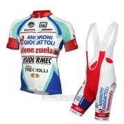 2014 Fahrradbekleidung Androni Giocattoli Wei Trikot Kurzarm und Tragerhose