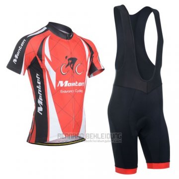 2014 Fahrradbekleidung Monton Orange und Shwarz Trikot Kurzarm und Tragerhose