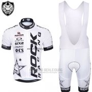 2015 Fahrradbekleidung Rock Racing Shwarz und Wei Trikot Kurzarm und Tragerhose