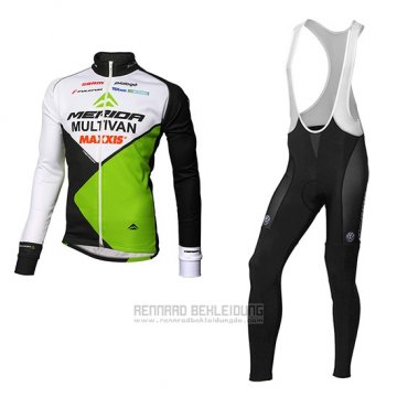 2016 Fahrradbekleidung Multivan Merida Grun und Wei Trikot Langarm Tragerhose