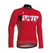 2016 Fahrradbekleidung Specialized Wei und Rot Trikot Langarm und Tragerhose
