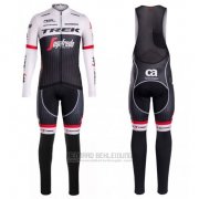 2016 Fahrradbekleidung Trek Segafredo Shwarz und Wei Trikot Langarm und Tragerhose