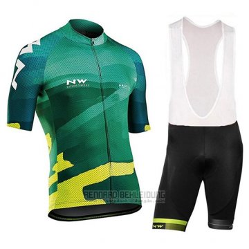 2018 Fahrradbekleidung Northwave Blade Grun Trikot Kurzarm und Tragerhose