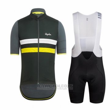 2018 Fahrradbekleidung Ralph Shwarz und Gelb Trikot Kurzarm und Tragerhose