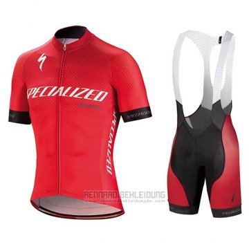 2018 Fahrradbekleidung Specialized Rot Wei Shwarz Trikot Kurzarm und Tragerhose