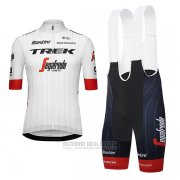 2018 Fahrradbekleidung Trek Segafredo Tour de France Wei Rot Trikot Kurzarm und Tragerhose