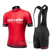 2019 Fahrradbekleidung Cervelo Rot Trikot Kurzarm und Overall