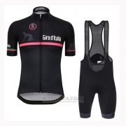 2019 Fahrradbekleidung Giro D'italien Shwarz Trikot Kurzarm und Tragerhose