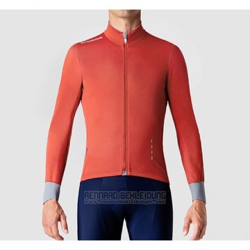 2019 Fahrradbekleidung La Passione Orange Grau Trikot Langarm und Tragerhose